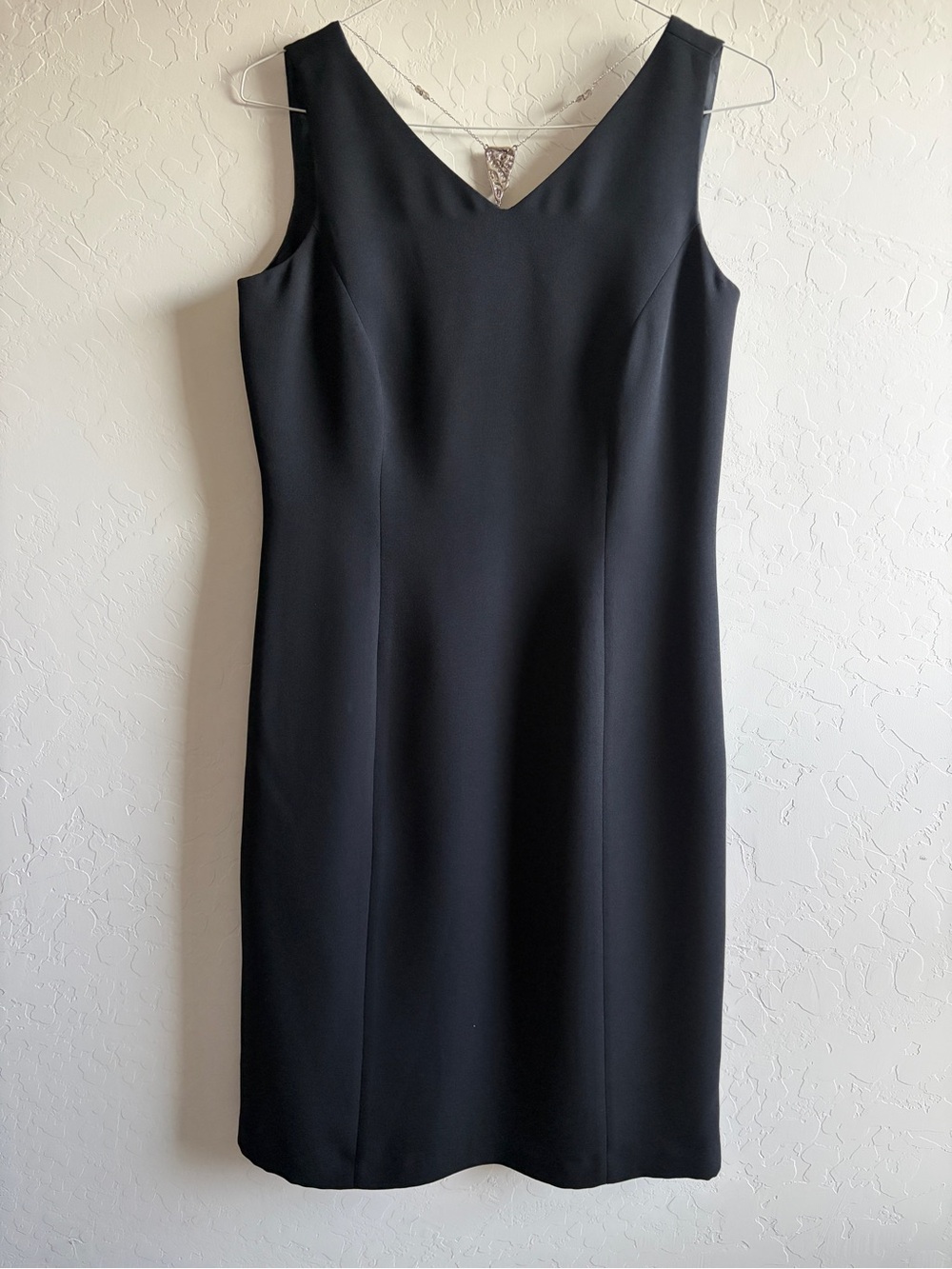 Sleek Black V-Neck Mini Dress